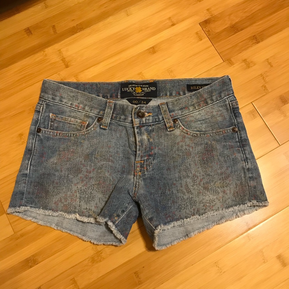 LUCKY BRAND Multi Colored Denim Shorts